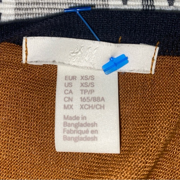 H&M open Women’s cardigan Bronze and Navy - Picture 7 of 8